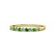 1 - Clara 2.40 mm Green Garnet and Diamond 10 Stone Wedding Band 