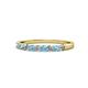 1 - Clara 2.40 mm Blue Topaz and Diamond 10 Stone Wedding Band 