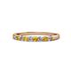 1 - Clara 2.40 mm Citrine and Diamond 10 Stone Wedding Band 