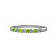 1 - Clara 2.40 mm Peridot and Diamond 10 Stone Wedding Band 