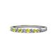 1 - Clara 2.40 mm Yellow and White Diamond 10 Stone Wedding Band 