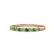 1 - Clara 2.40 mm Green Garnet and Diamond 10 Stone Wedding Band 