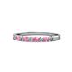 1 - Clara 2.40 mm Pink Tourmaline and Diamond 10 Stone Wedding Band 