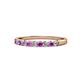 1 - Clara 2.40 mm Amethyst and Diamond 10 Stone Wedding Band 