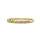 1 - Clara 2.40 mm Citrine and Diamond 10 Stone Wedding Band 