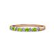 1 - Clara 2.40 mm Peridot and Diamond 10 Stone Wedding Band 