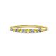 1 - Clara 2.40 mm Yellow Sapphire and Diamond 10 Stone Wedding Band 