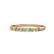 1 - Clara 2.40 mm Yellow Sapphire and Diamond 10 Stone Wedding Band 