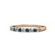 1 - Clara 2.40 mm London Blue Topaz and Diamond 10 Stone Wedding Band 