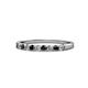 1 - Clara 2.40 mm Black and White Diamond 10 Stone Wedding Band 