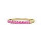 1 - Clara 2.40 mm Pink Sapphire 10 Stone Wedding Band 