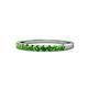 1 - Clara 2.40 mm Green Garnet 10 Stone Wedding Band 