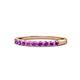 1 - Clara 2.40 mm Amethyst 10 Stone Wedding Band 