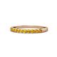 1 - Clara 2.40 mm Citrine 10 Stone Wedding Band 