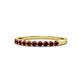 1 - Clara 2.40 mm Red Garnet 10 Stone Wedding Band 