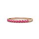 1 - Clara 2.40 mm Rhodolite Garnet 10 Stone Wedding Band 