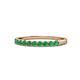 1 - Clara 2.40 mm Emerald 10 Stone Wedding Band 
