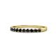 1 - Clara 2.40 mm Black Diamond 10 Stone Wedding Band 