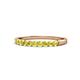 1 - Clara 2.40 mm Yellow Diamond 10 Stone Wedding Band 
