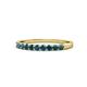 1 - Clara 2.40 mm London Blue Topaz 10 Stone Wedding Band 