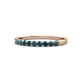 1 - Clara 2.40 mm London Blue Topaz 10 Stone Wedding Band 