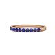 1 - Clara 2.40 mm Blue Sapphire 10 Stone Wedding Band 