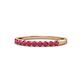 1 - Clara 2.40 mm Ruby 10 Stone Wedding Band 