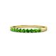 1 - Clara 2.40 mm Green Garnet 10 Stone Wedding Band 