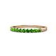 1 - Clara 2.40 mm Green Garnet 10 Stone Wedding Band 
