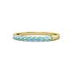 1 - Clara 2.40 mm Aquamarine 10 Stone Wedding Band 