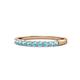 1 - Clara 2.40 mm Aquamarine 10 Stone Wedding Band 