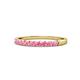 1 - Clara 2.40 mm Pink Tourmaline 10 Stone Wedding Band 