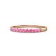 1 - Clara 2.40 mm Pink Tourmaline 10 Stone Wedding Band 