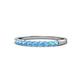 1 - Clara 2.40 mm Blue Topaz 10 Stone Wedding Band 