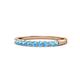 1 - Clara 2.40 mm Blue Topaz 10 Stone Wedding Band 