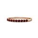 1 - Clara 2.40 mm Red Garnet 10 Stone Wedding Band 