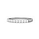 1 - Clara 2.40 mm White Sapphire 10 Stone Wedding Band 