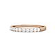 1 - Clara 2.40 mm White Sapphire 10 Stone Wedding Band 