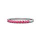 1 - Clara 2.40 mm Rhodolite Garnet 10 Stone Wedding Band 