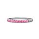 1 - Clara 2.40 mm Pink Tourmaline 10 Stone Wedding Band 