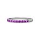 1 - Clara 2.40 mm Amethyst 10 Stone Wedding Band 