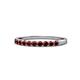 1 - Clara 2.40 mm Red Garnet 10 Stone Wedding Band 