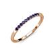 2 - Clara 2.00 mm Blue Sapphire 10 Stone Wedding Band 