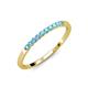 2 - Clara 2.00 mm Blue Topaz 10 Stone Wedding Band 