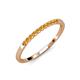 2 - Clara 2.00 mm Citrine 10 Stone Wedding Band 