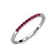 2 - Clara 2.00 mm Ruby 10 Stone Wedding Band 