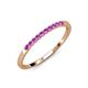 2 - Clara 2.00 mm Amethyst 10 Stone Wedding Band 