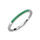 2 - Clara 2.00 mm Emerald 10 Stone Wedding Band 