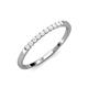 2 - Clara 2.00 mm White Sapphire 10 Stone Wedding Band 