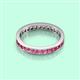 3 - Rebica 3.00 mm Princess Cut Pink Tourmaline Eternity Band 